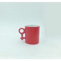 Haonai ceramic mugs Color Changing Ceramic Mug for Sublimation, 11 oz, Black,Red